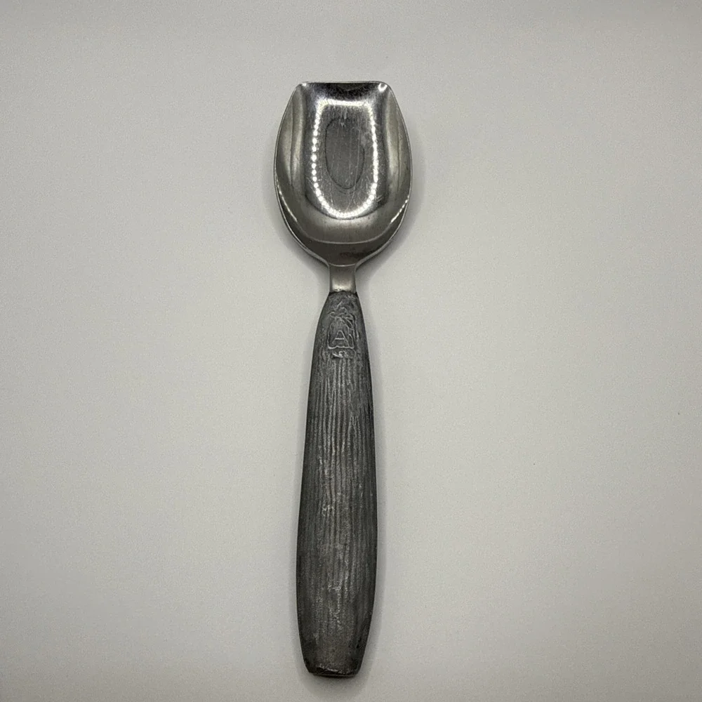 Vintage Aycock Aluminum Handle Flat Tip Serving Spoon MCM